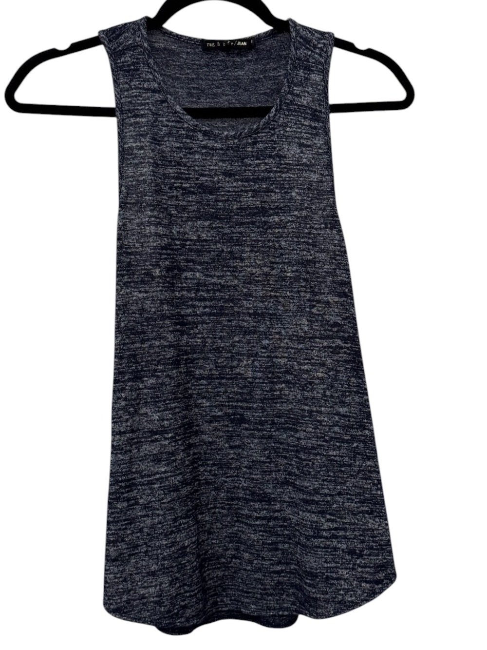 Rag & Bone/JEAN Marled Knit Sleeveless Tank Top Blue Gray Sz XS
